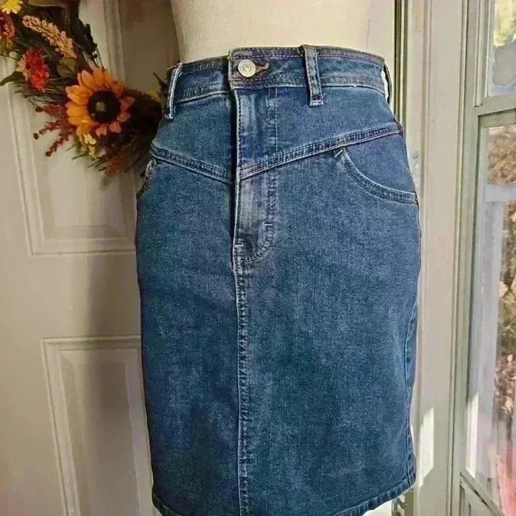 Jordache vintage jean skirt high waist size 25 - Picture 6 of 6
